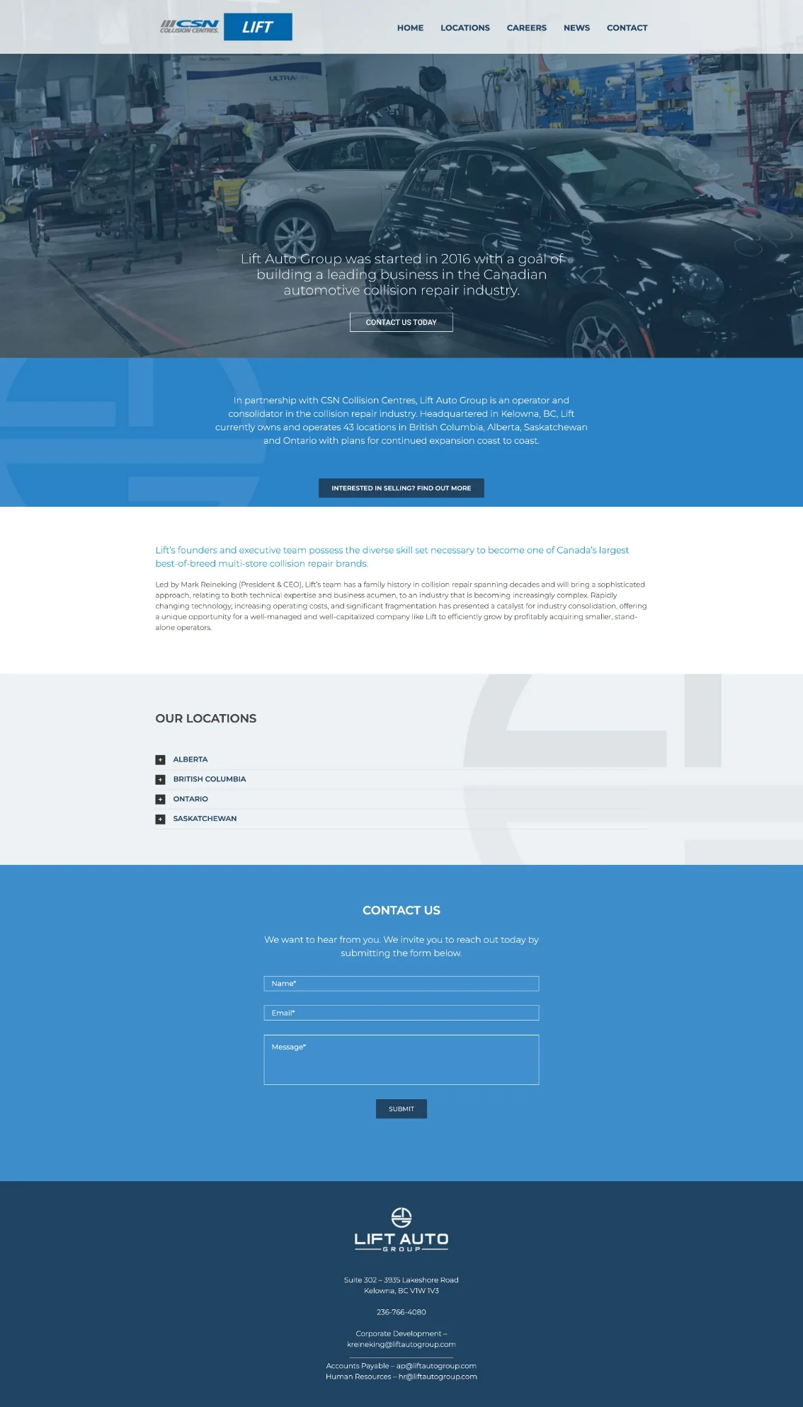 Auto Shop Sample Web Page